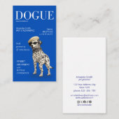 Cobalt Blue Dalmatian Dogue Magazine Business Card 名刺 (正面/裏面)