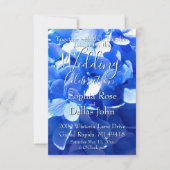 Cobalt blue floral elegant blue hydrangeas Wedding 招待状 (正面)