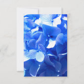 Cobalt blue floral elegant blue hydrangeas Wedding 招待状 (裏面)