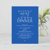 Cobalt Blue Happily Ever After Dinner Wedding 招待状 (スタンド正面)