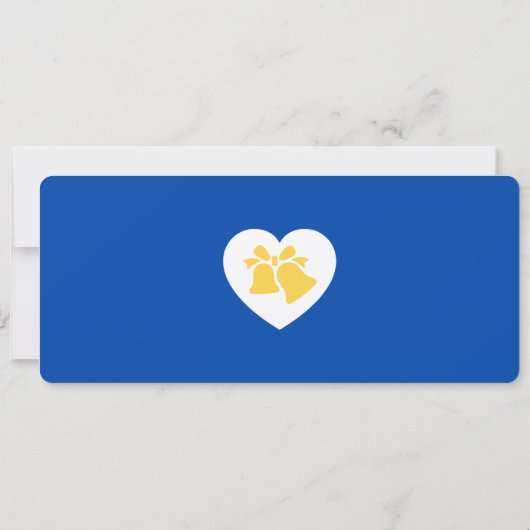 Cobalt Blue & Lemon Yellow Boarding Pass Wedding 招待状 (裏面)