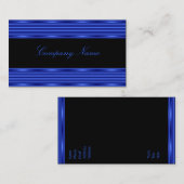 Cobalt Blue Metal付き名刺ブラック 名刺 (正面/裏面)