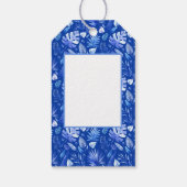 Cobalt Blue on Blue Proteaフラワーマッチング ギフトタグ (裏面)