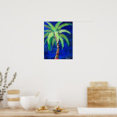 Cobalt Blue Palm Treeポスター ポスター (キッチン)