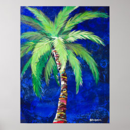 Cobalt Blue Palm Treeポスター ポスター