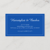 Cobalt Blue Personalized Monogram Letter Name 名刺 (裏面)