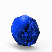 Cobalt Blue Universe Fractal Art Paperweight フォトブロック (右)