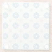 Cobalt Blue Vintage Floral Motif Coaster ガラスコースター (裏面)