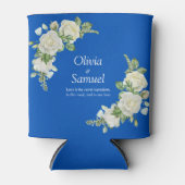 Cobalt Blue & White Roses  缶クーラー (正面)