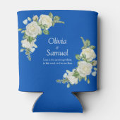 Cobalt Blue & White Roses  缶クーラー (裏面)