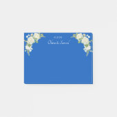 Cobalt Blue & White Roses Wedding Suite ポストイット (正面)