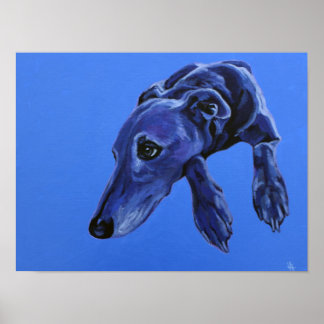Cobalt Daydreamのポスター – blue lurcher dog ポスター