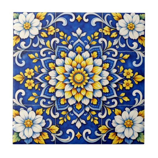 Cobalt Garden Glow Tile  タイル (正面)