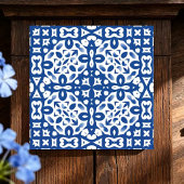 Cobalt Heritage Classic Blue and White Geometric タイル