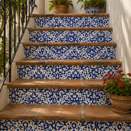 Cobalt Heritage Classic Blue and White Geometric タイル