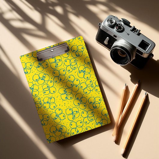 Cobalt Scribble Rings – modern Pattern クリップボード