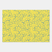 Cobalt Scribble Rings – modern Pattern ラッピングペーパーシート (正面2)