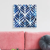 Cobalt WaterカラータイルIV キャンバスプリント (インサイチュ (リビング))