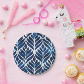 Cobalt WaterカラータイルIV ペーパープレート (パーティー)