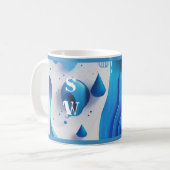 Cobalt Wave Signature Morning Coffee Mug コーヒーマグカップ (正面左)