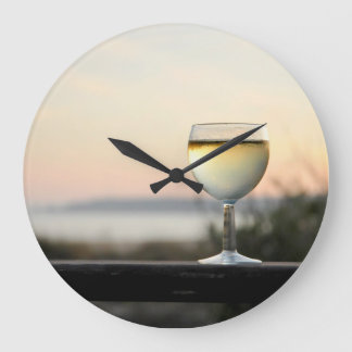 CobaltMoonDesignClocks、ワインの時間、円形の柱時計 ラージ壁時計