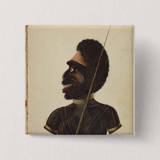 Cobbawn Wogiの港スティーブンの原産の責任者 缶バッジ (正面)