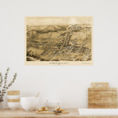 Cobbleskill, NYパノラママップ – 1883 ポスター (キッチン)