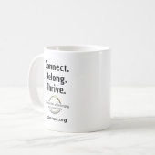 CoBC Mug - Connect Belong Thrive コーヒーマグカップ (正面左)