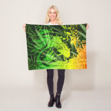 Cobertor cores do reggae com leão e a natureza