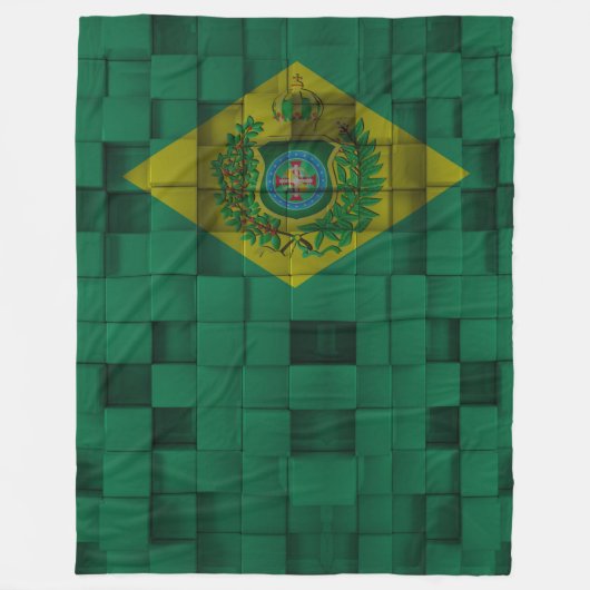 Cobertor de Lã Bandeira Imperial do Brasil フリースブランケット (正面)