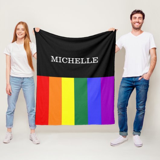 Cobertor de Lã M Orgulho Gay Rainbow Personalizado フリースブランケット (インサイチュ)