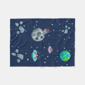 Cobertor De Velo Space themed blanket. フリースブランケット (正面(横))