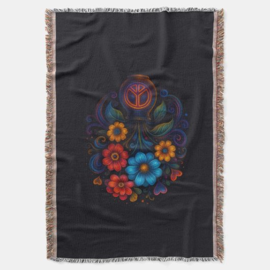 COBERTOR FLORES スローブランケット (正面縦)