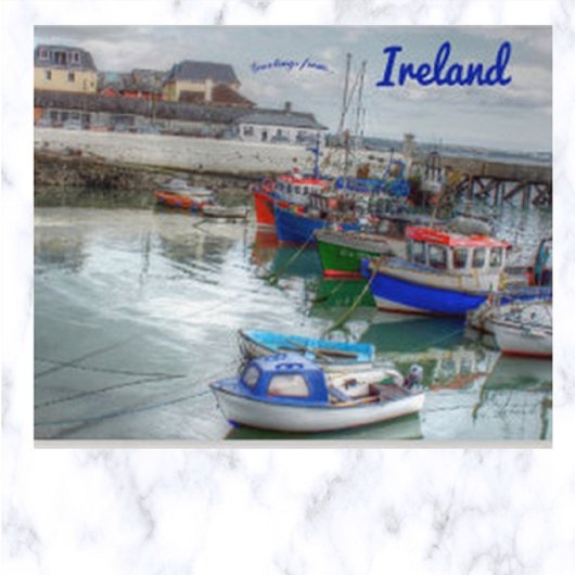 Cobh Cork Irelandのボート ポストカード