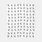 Cobija panda フリースブランケット (正面)