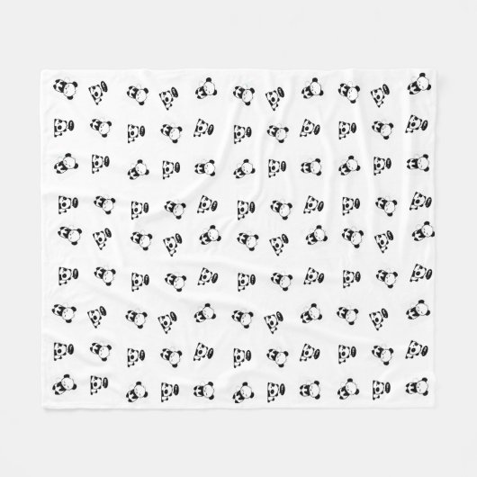 Cobija panda フリースブランケット (正面(横))