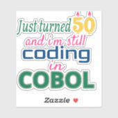 COBOLでまだコードを書いている50歳 ステッカー シール (シート)