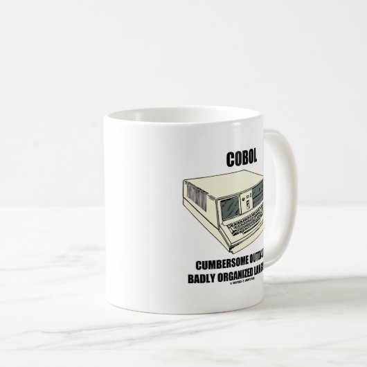 COBOLの扱いにくい旧式のひどく整頓されていた言語 コーヒーマグカップ (正面右)