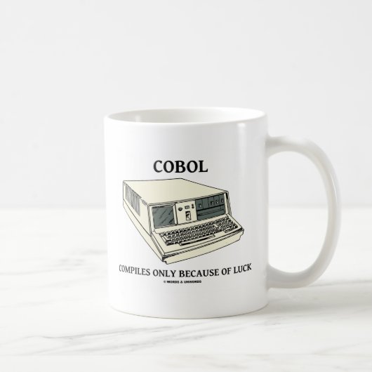 COBOLは運のためにだけ編集します コーヒーマグカップ (右)