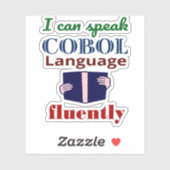 Cobolを流暢に話すステッカー シール (シート)