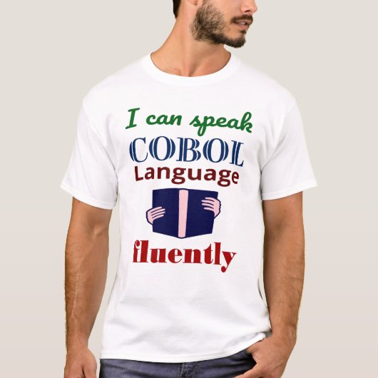 COBOLを流暢に話す Tシャツ (正面)