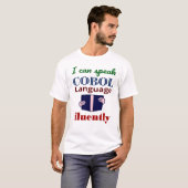 COBOLを流暢に話す Tシャツ (正面フル)