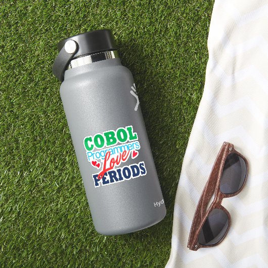 Cobolプログラマはピリオドがお好き ステッカー シール (HydroFlaskインサイチュ)