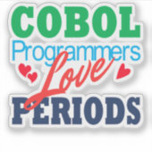 Cobolプログラマはピリオドがお好き ステッカー シール (正面)