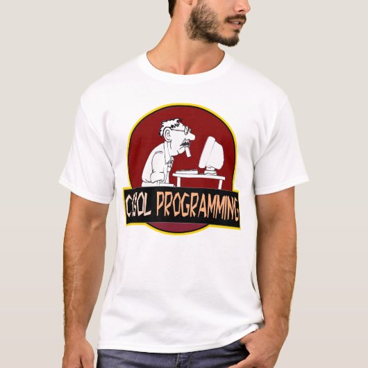 COBOLプログラマー - オールドスクール・コーディング伝説 Tシャツ (正面)