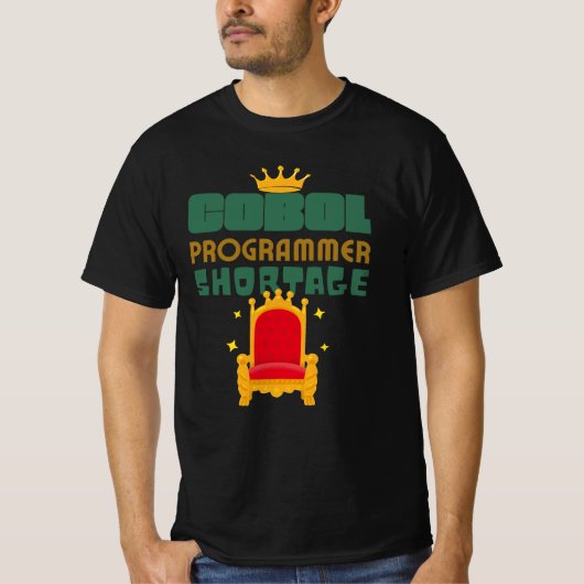 Cobolプログラマ不足 Tシャツ (正面)