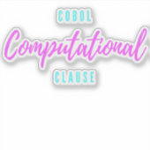 Cobolプログラミングにおける計算用途節 シール (正面)