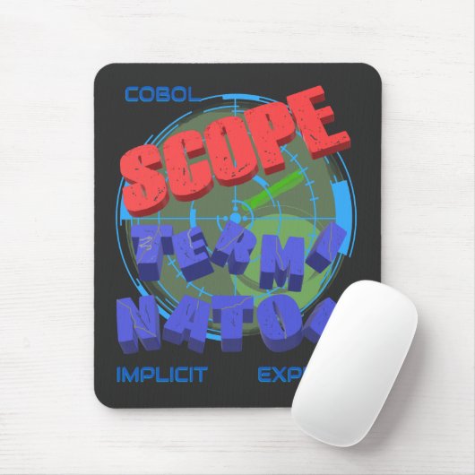 COBOLプログラミングのスコープ終端子 マウスパッド (マウス)
