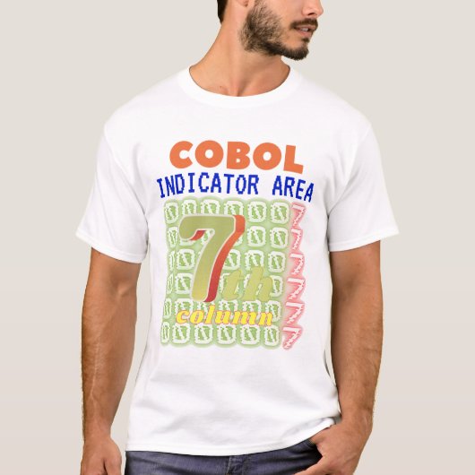COBOLプログラミングの指示領域 Tシャツ (正面)