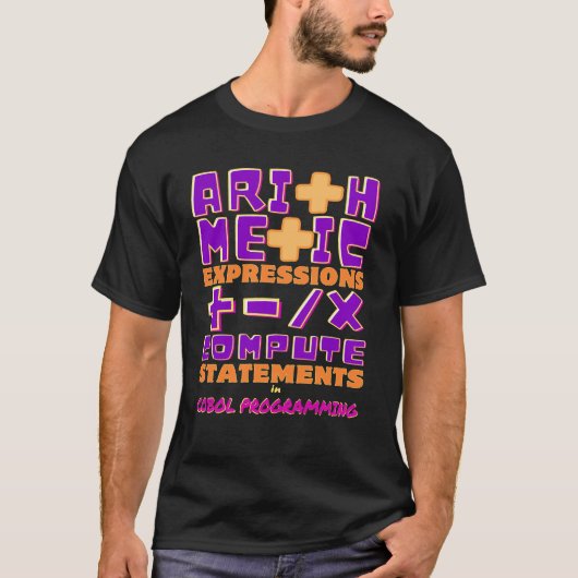 Cobolプログラミングの算術式 Tシャツ (正面)